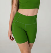 Incanto Ribbed Shorts - Forest Green